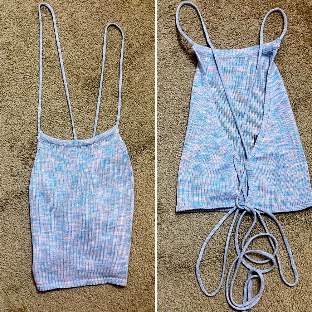 NWOT Lace-Up Crop